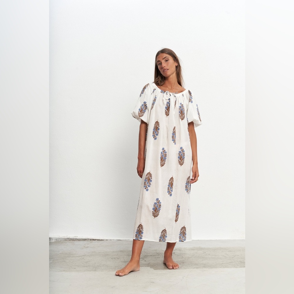 FLORAL COTTON MAXI DRESS